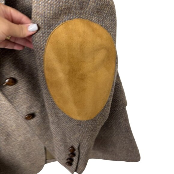 Cricketeer Brown Plaid 100% Wool Woolmark Sz 44 READ Blazer Sport Coat Academia - Picture 3 of 16